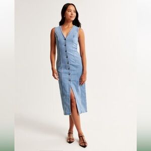 Abercrombie & Fitch Blue Midi Dress